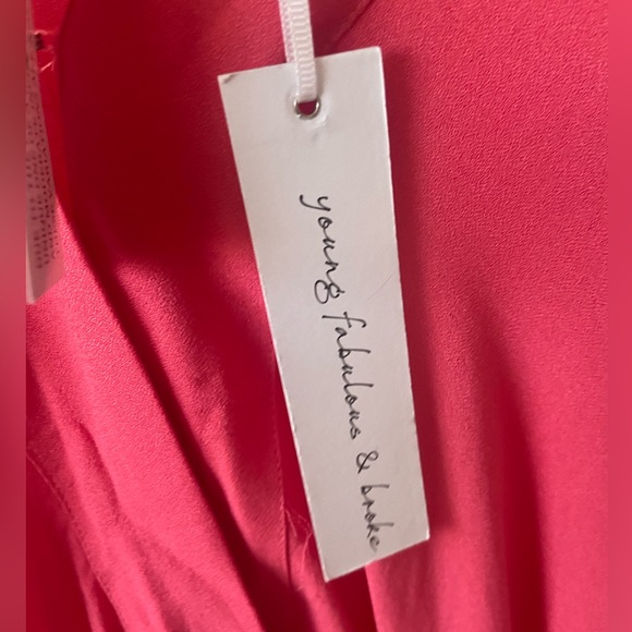 XS 🔖 YOUNG BROKE & FABULOUS Blouse Top Pink - Picture 5 of 7